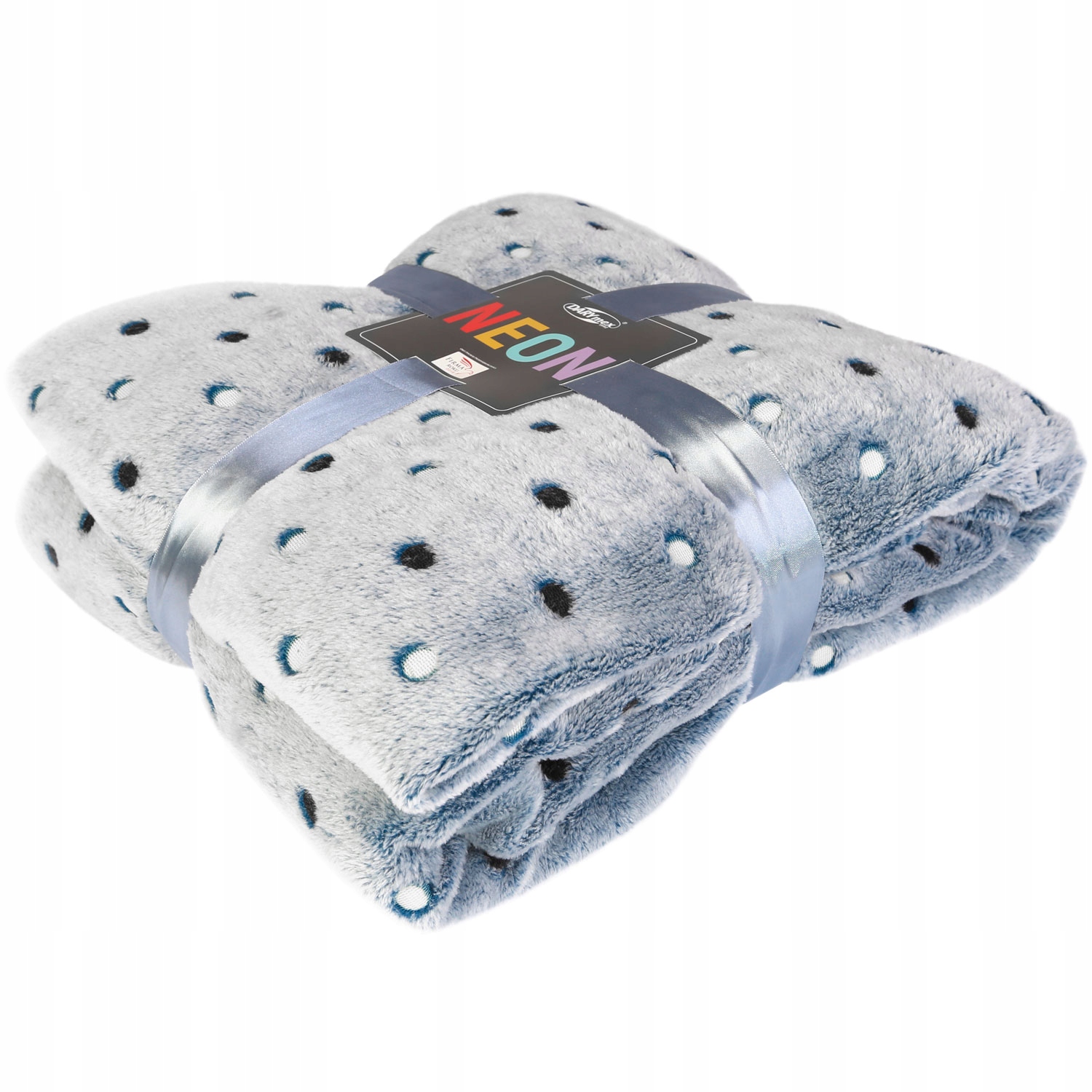 Deka z mikrovlákna Neon 200x220 Darymex světle modrá s puntíky