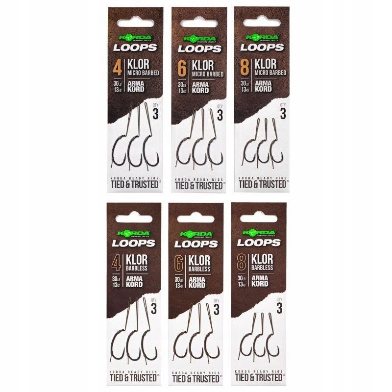 Korda Przypon Loop Rigs Klor 3szt 30lbs Roz. 6 B