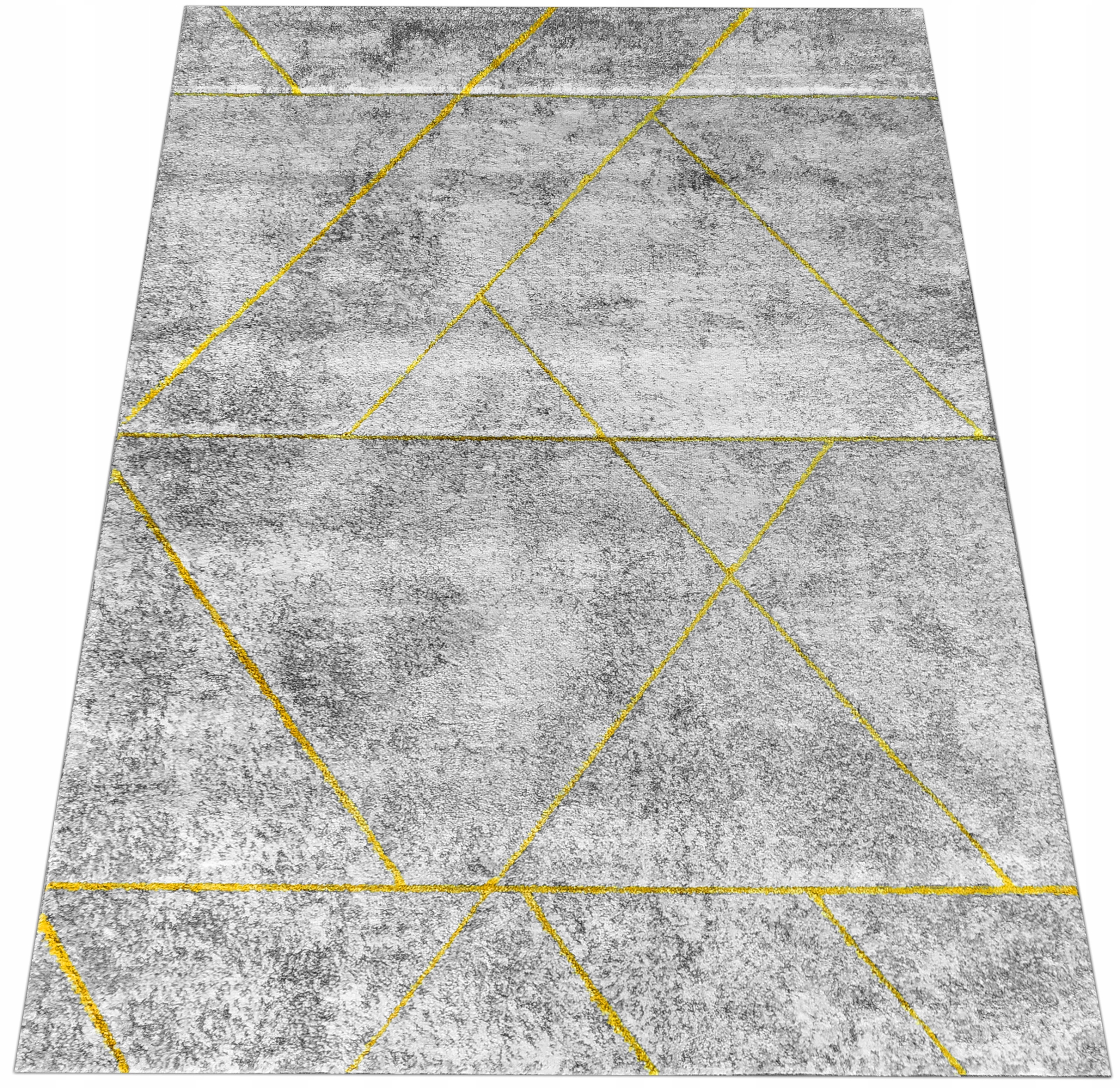 Koberec 120x170 Moderný Do Obývačky Šedá Žltá Loft Krémová Indust