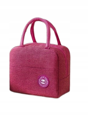 Torba termiczna Śniadaniowa Turystyczna Lunch box malinowy