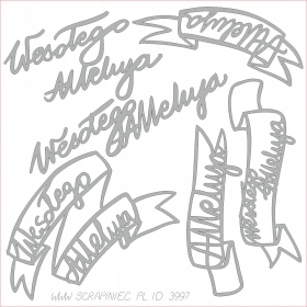 Tekturka Brush art script- Wesołego Alleluja