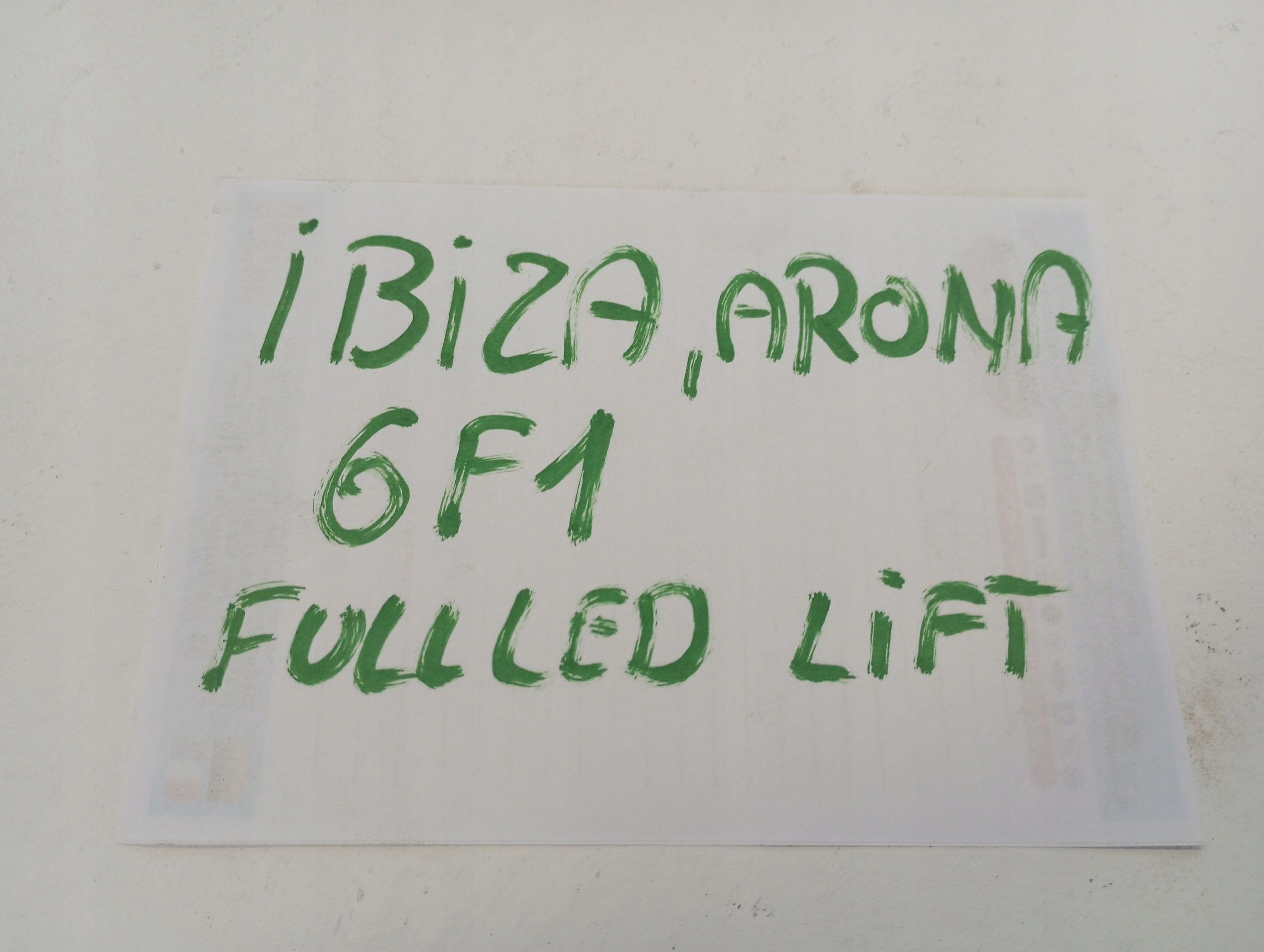 light right FULL LED SEAT IBIZA ARONA 6F 6F1941006C