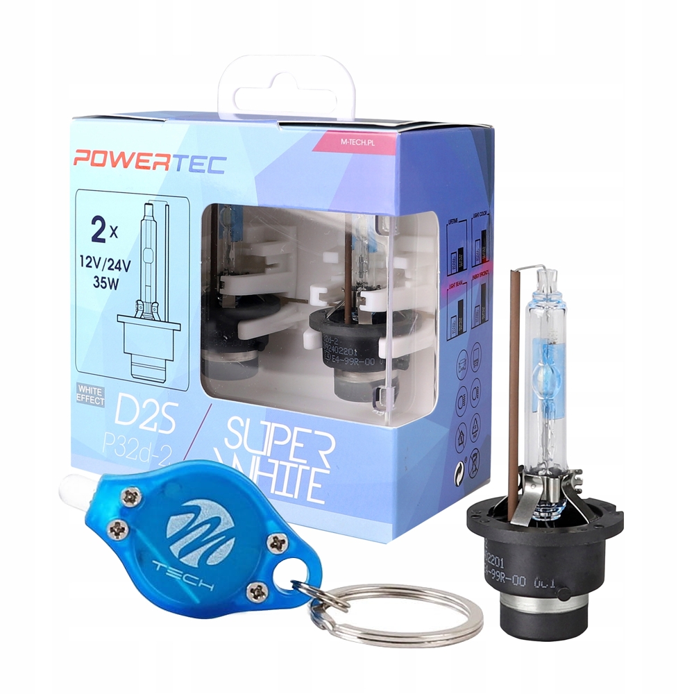 

D2S Xenon Powertec White +Latarka Brelok Gra