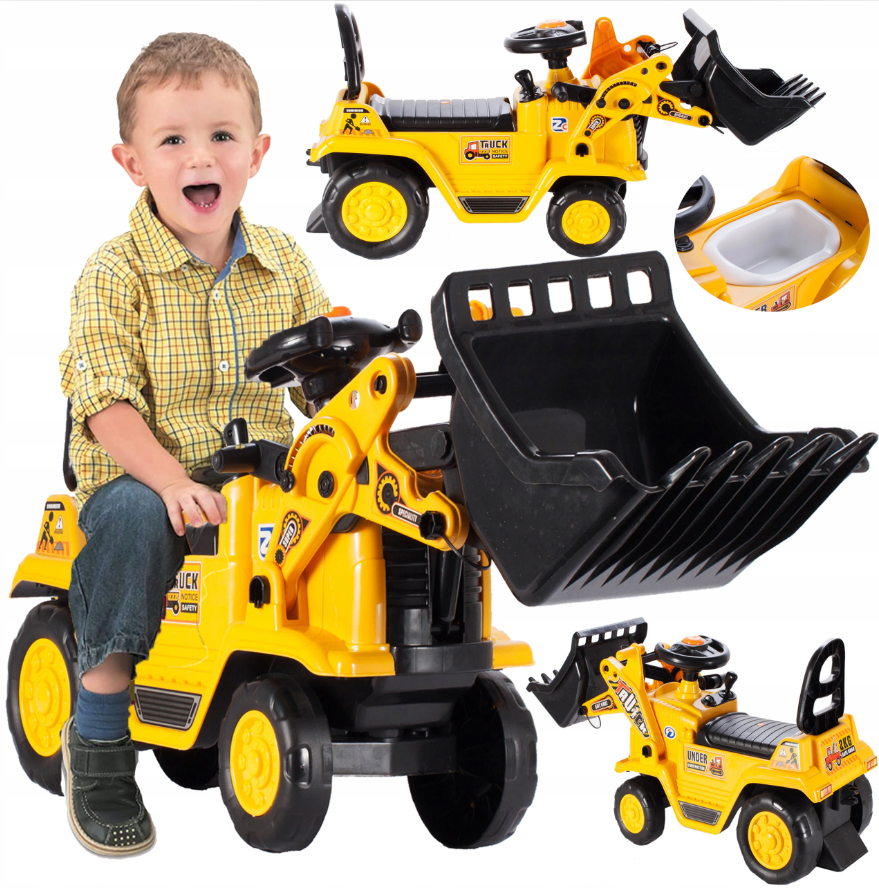 Jeździk Pchacz Spychacz Nocnik Z Ruchomą Łyżką Dla Dzieci Nauki Sikania Ns