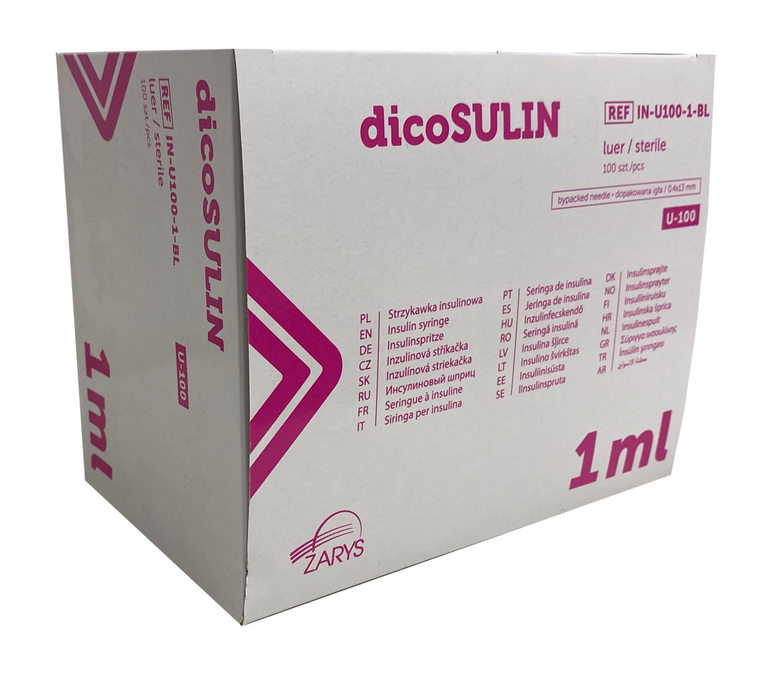

Strzykawki Insulinowe dicoSULIN U-100 (0,4x13mm)