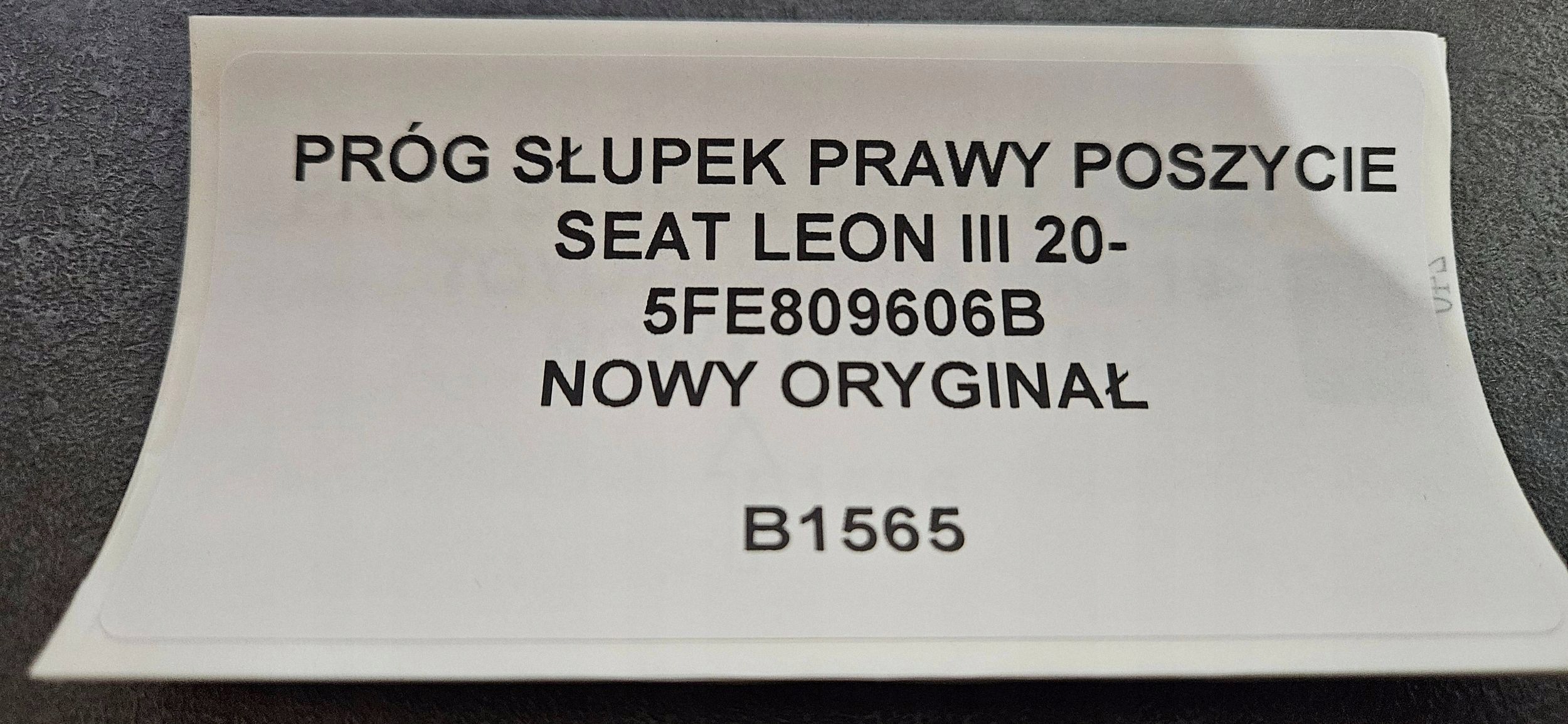 threshold pillar right side SEAT LEON IV 20- new original 5FE809606B