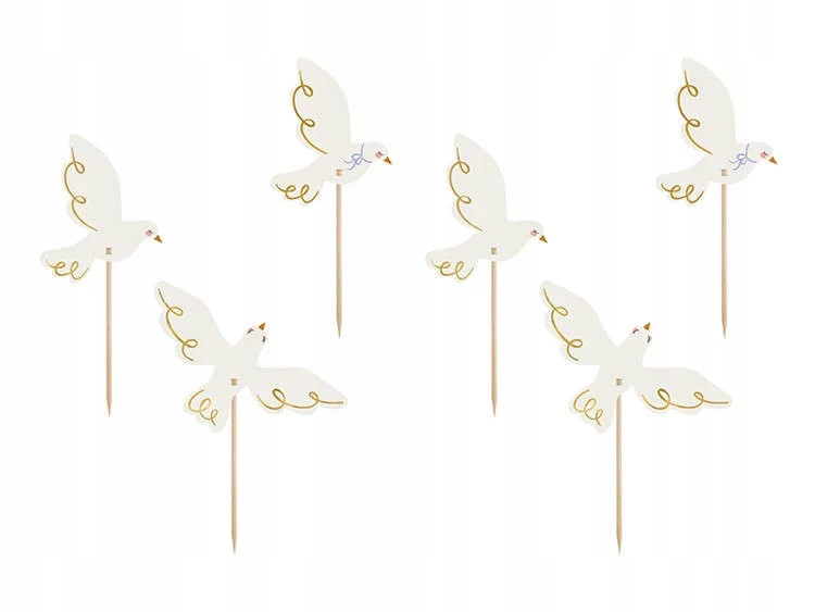 

Pikery Gołąbek 6 szt. Ozdoba na babeczki