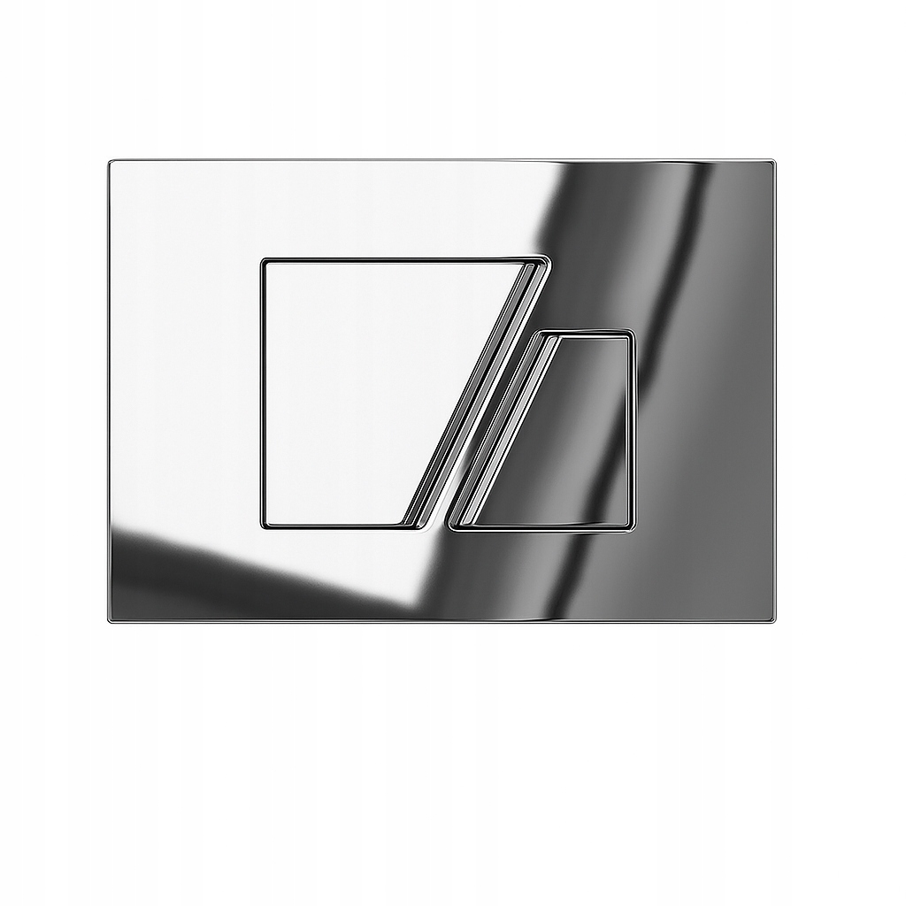 Tlačítko pro splachování Wc splachovače Sanit malé S707 Chrom lesk stříbrný