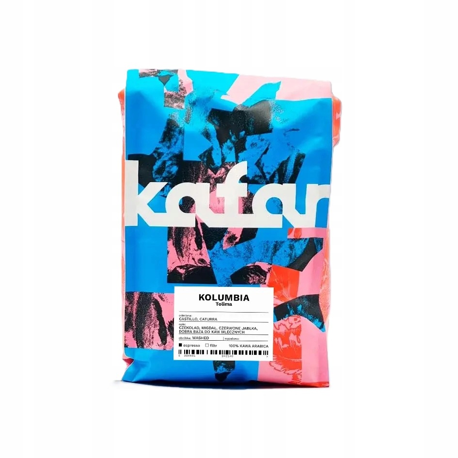 Kafar Kolumbia Tolima Decaf Coffee Kawa Ziarnista Bezkofeinowa 1 Kg