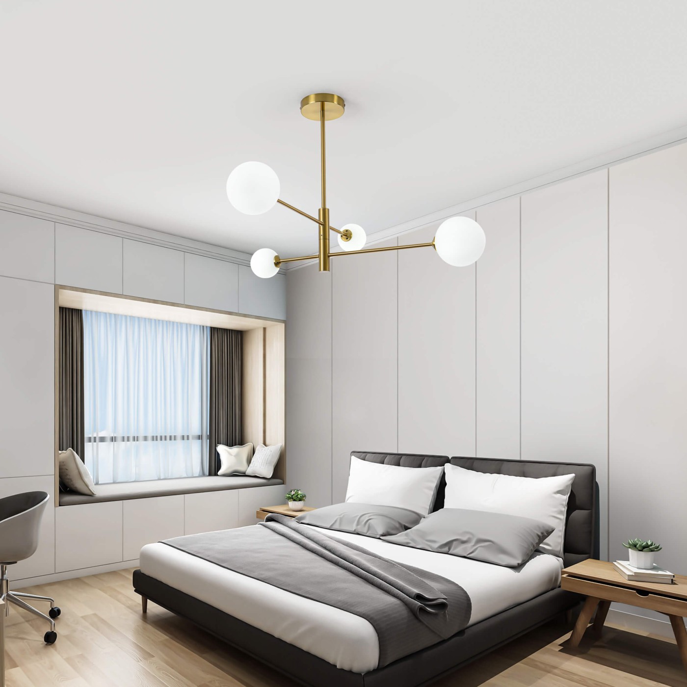 Lampa wisząca żyrandol Light Prestige Dorado LP-002/4P złota 4xG9