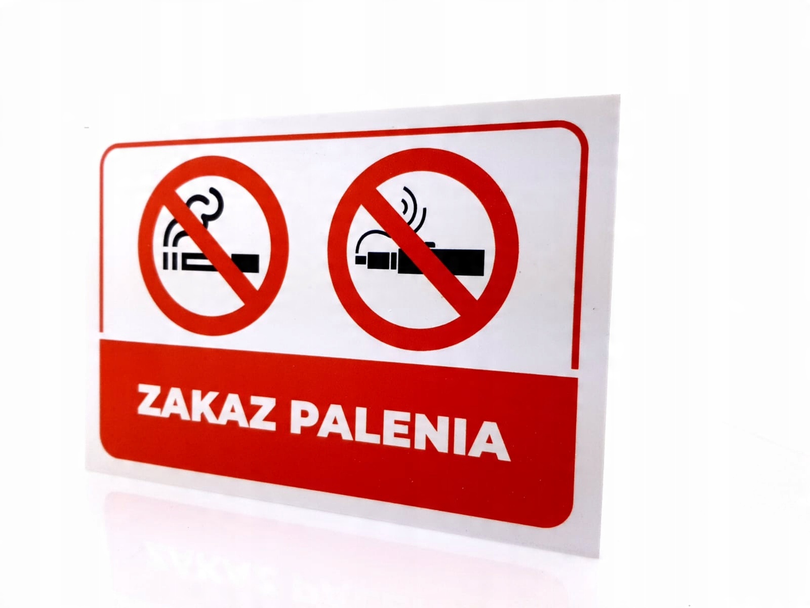 

Zakaz palenia, tabliczka Pcv druk Uv Led 15x22cm