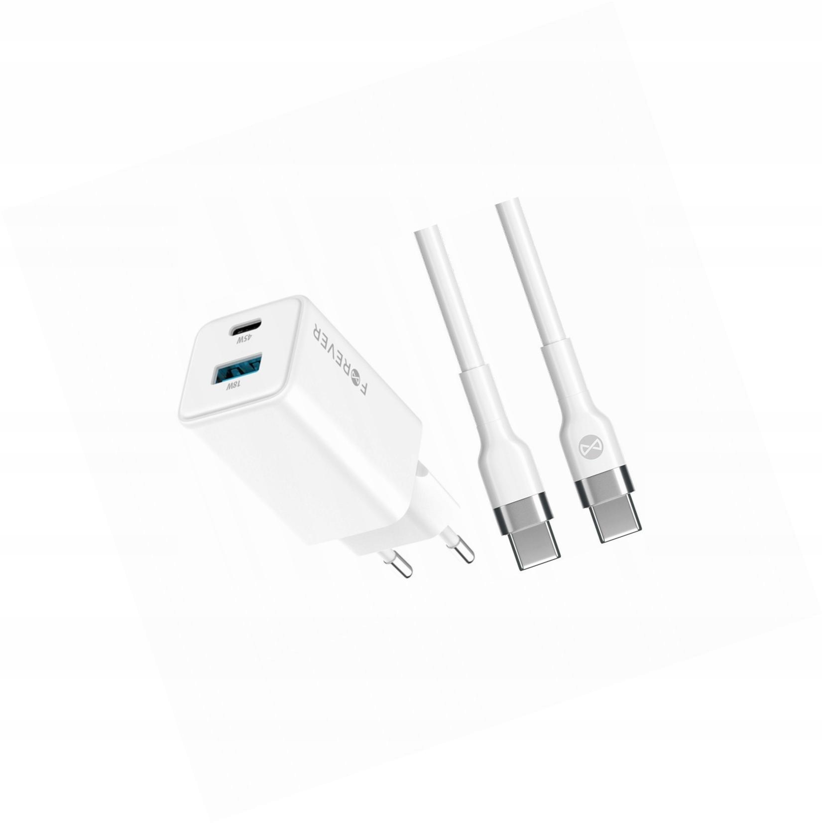 Szybka ładowarka GaN 45W 2 wejścia z kablem 2m do Xiaomi Mi 10T Lite 5G
