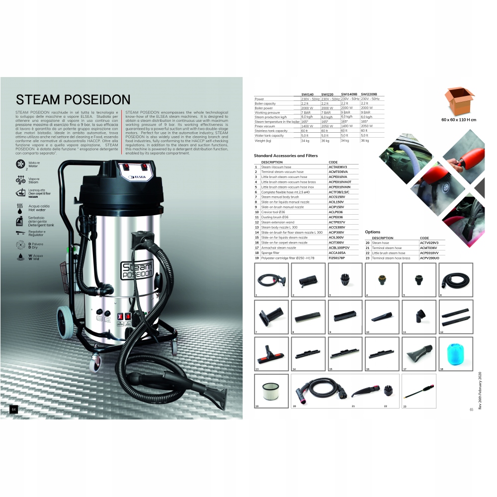 Odkurzacz piorący + myjnia parowa+odkurzacz parowy Kod producenta SWI2209B