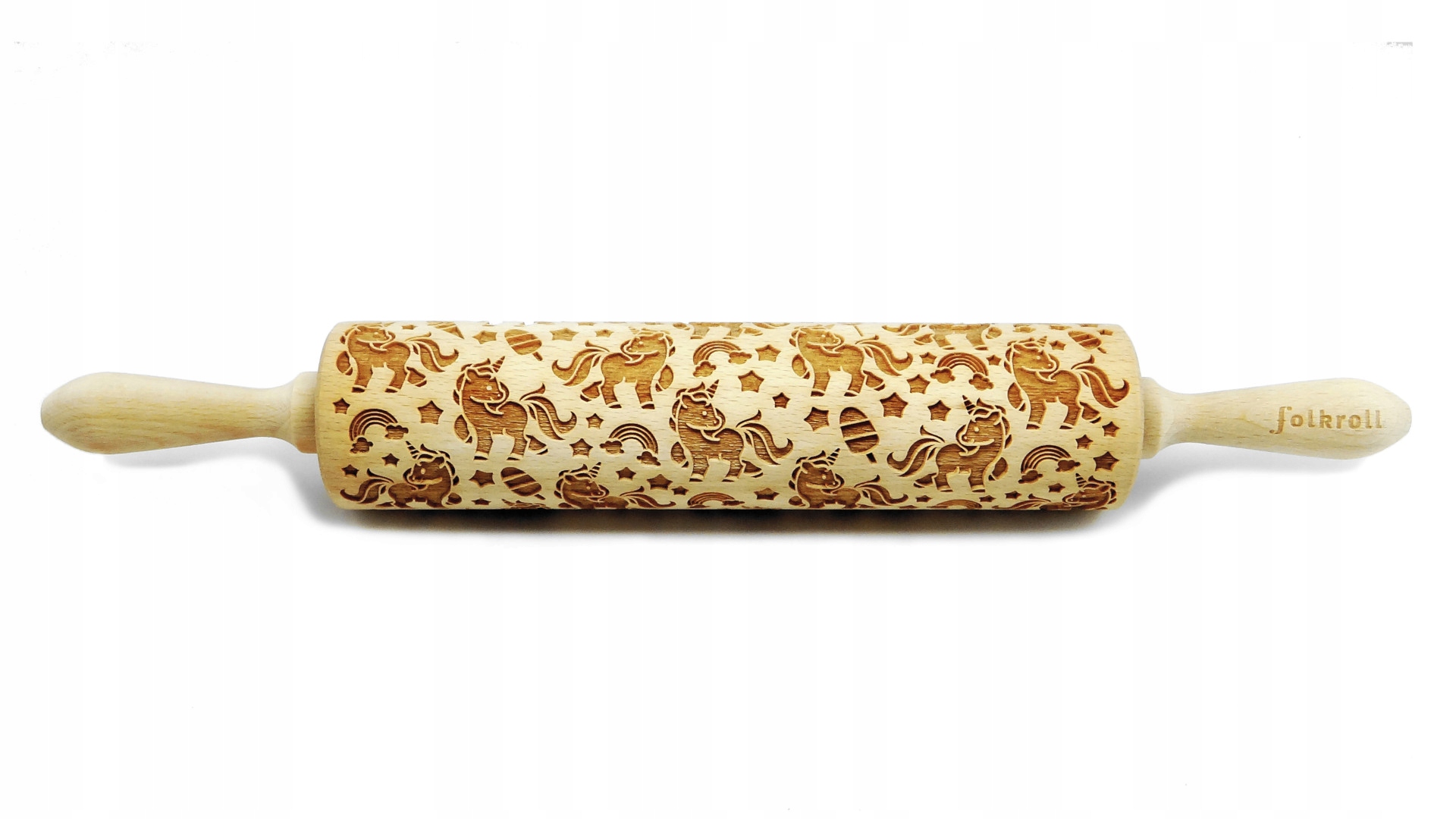 Wałek grawerowany wzór BAJKOWY JEDNOROŻEC, duży