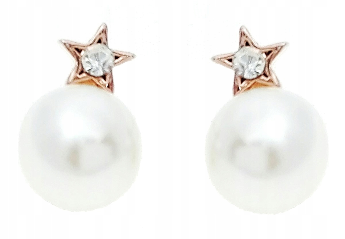 

Kolczyki złote gwiazdki i perełki star