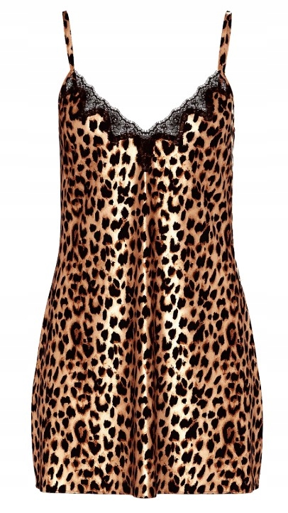 Victoria's Secret tričko s leopardím vzorem, saténová krajka, velikost Xs (s noční