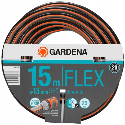 Wąż ogrodowy długość 15m średnica 13mm (1/2") Comfort Flex Gardena