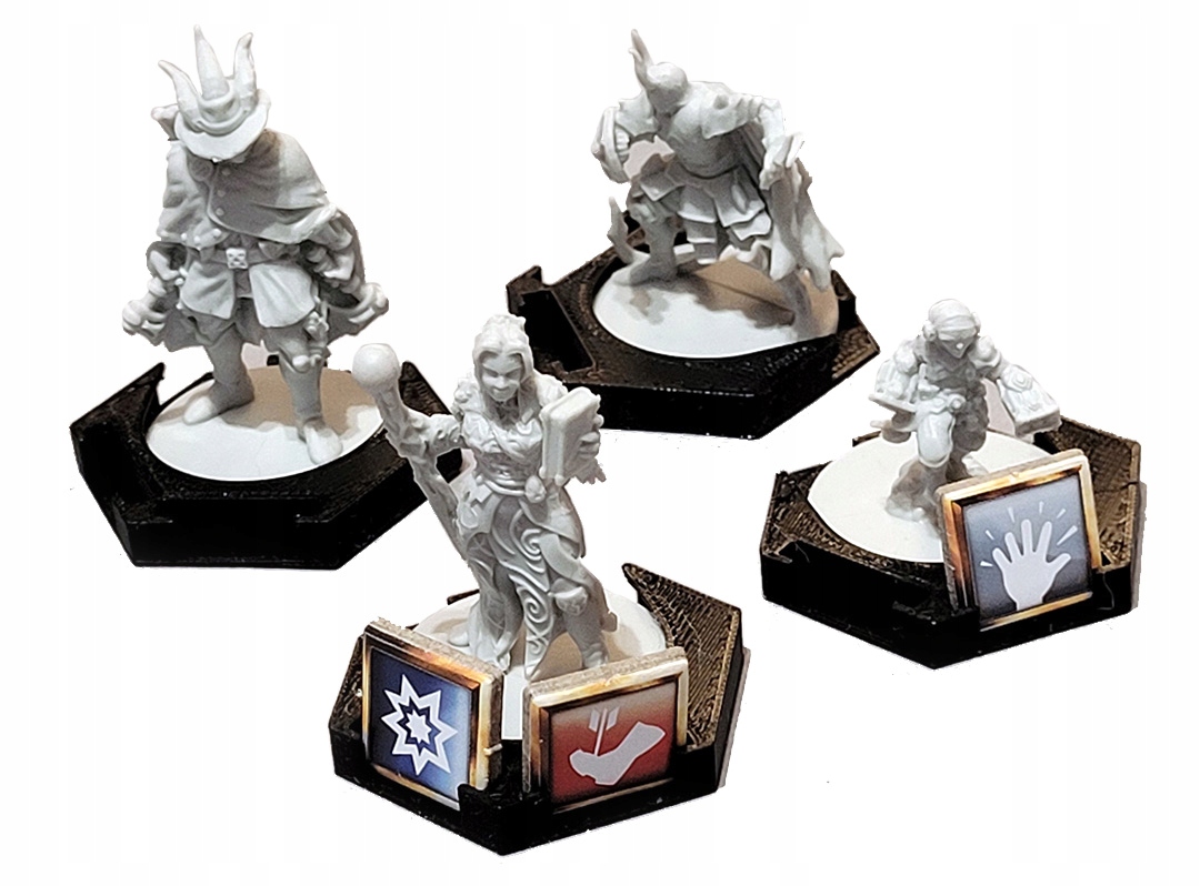 

Gloomhaven Szczęki Lwa podstawki pod postacie 4szt