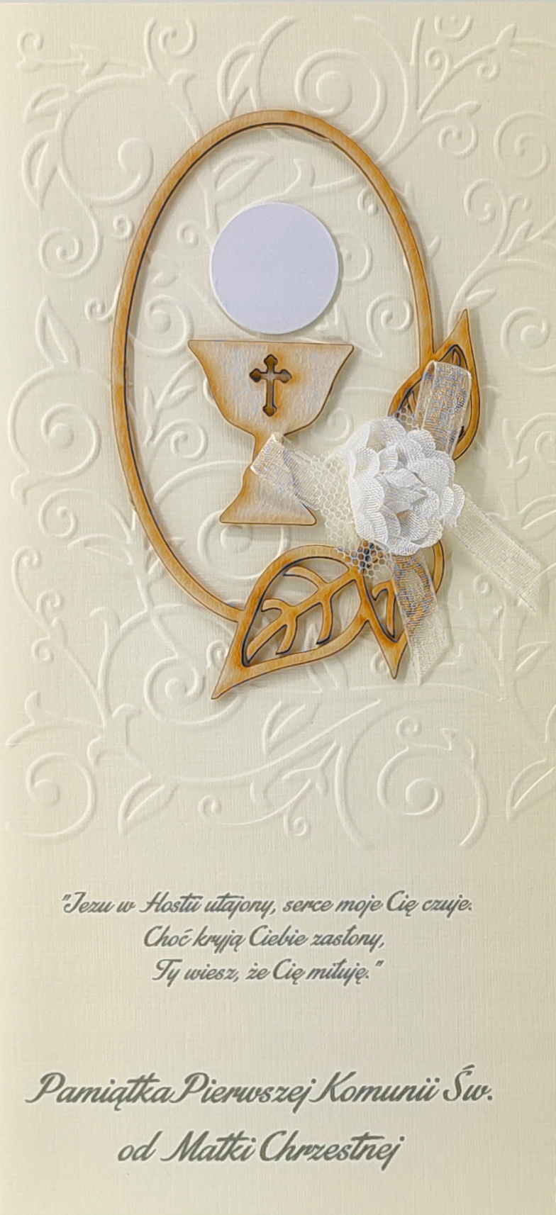 KARNET 138a - Pamiątka I Komunii Świętej od Matki.