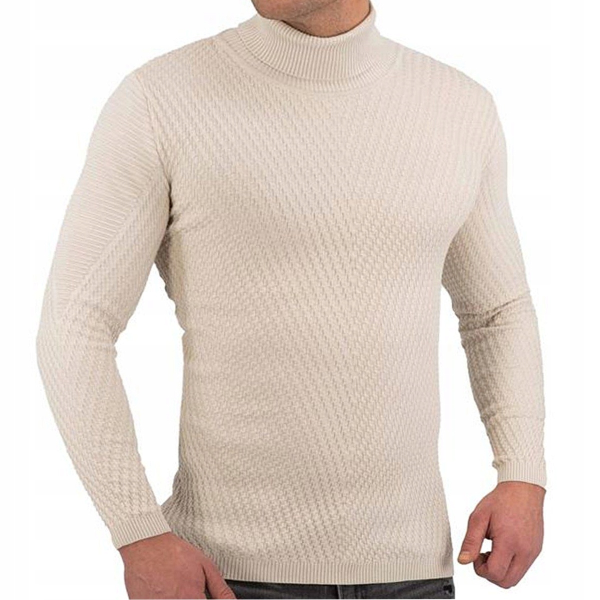 Pánsky sveter Golf Slim fit Elegantný