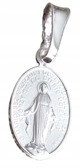 Pancerka Łańcuszek Srebrny 925 Medalik Matka Boska Niepokalana (na PREZENT) Płeć uniseks