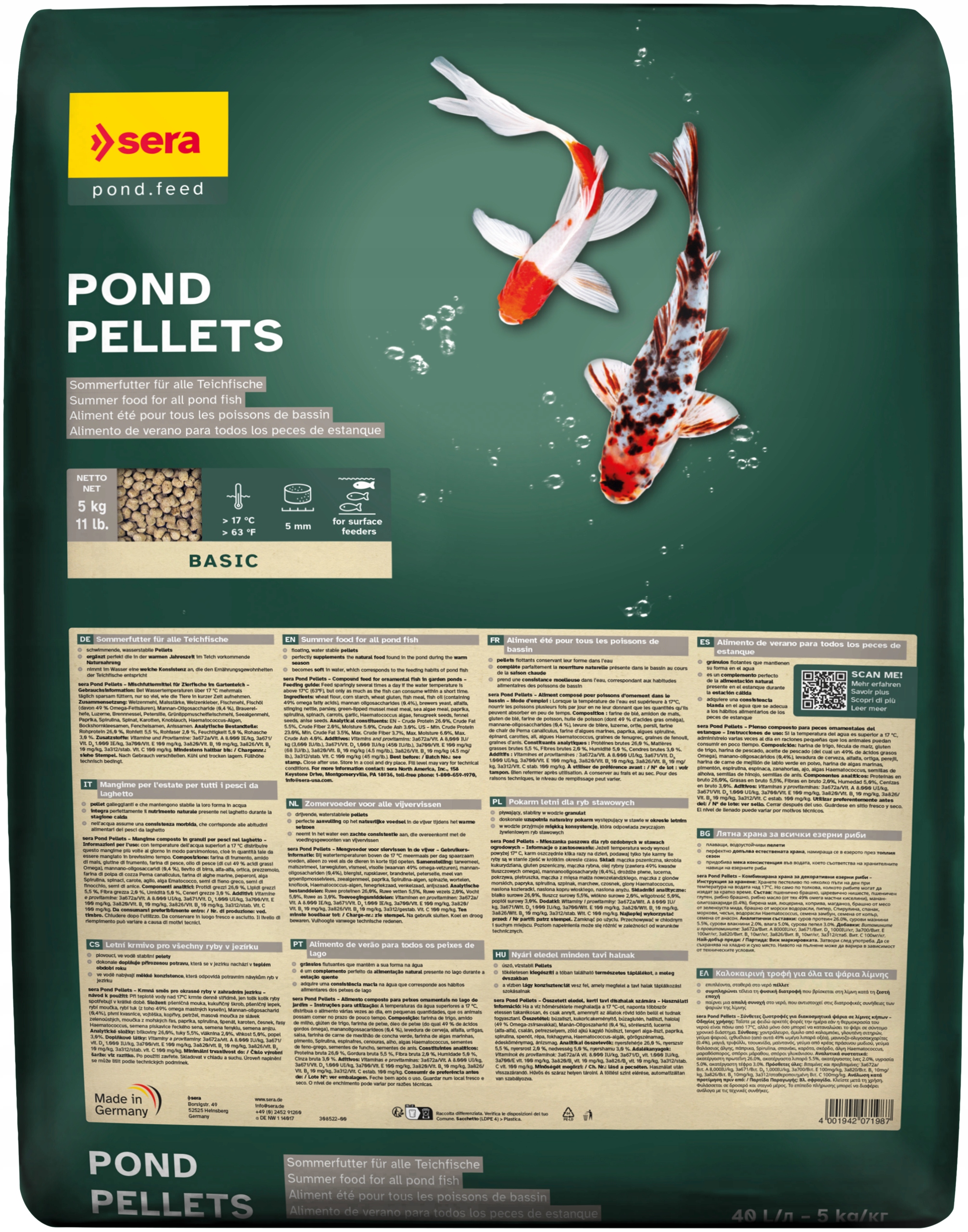 Sera Pond Pellets 40L 5kg