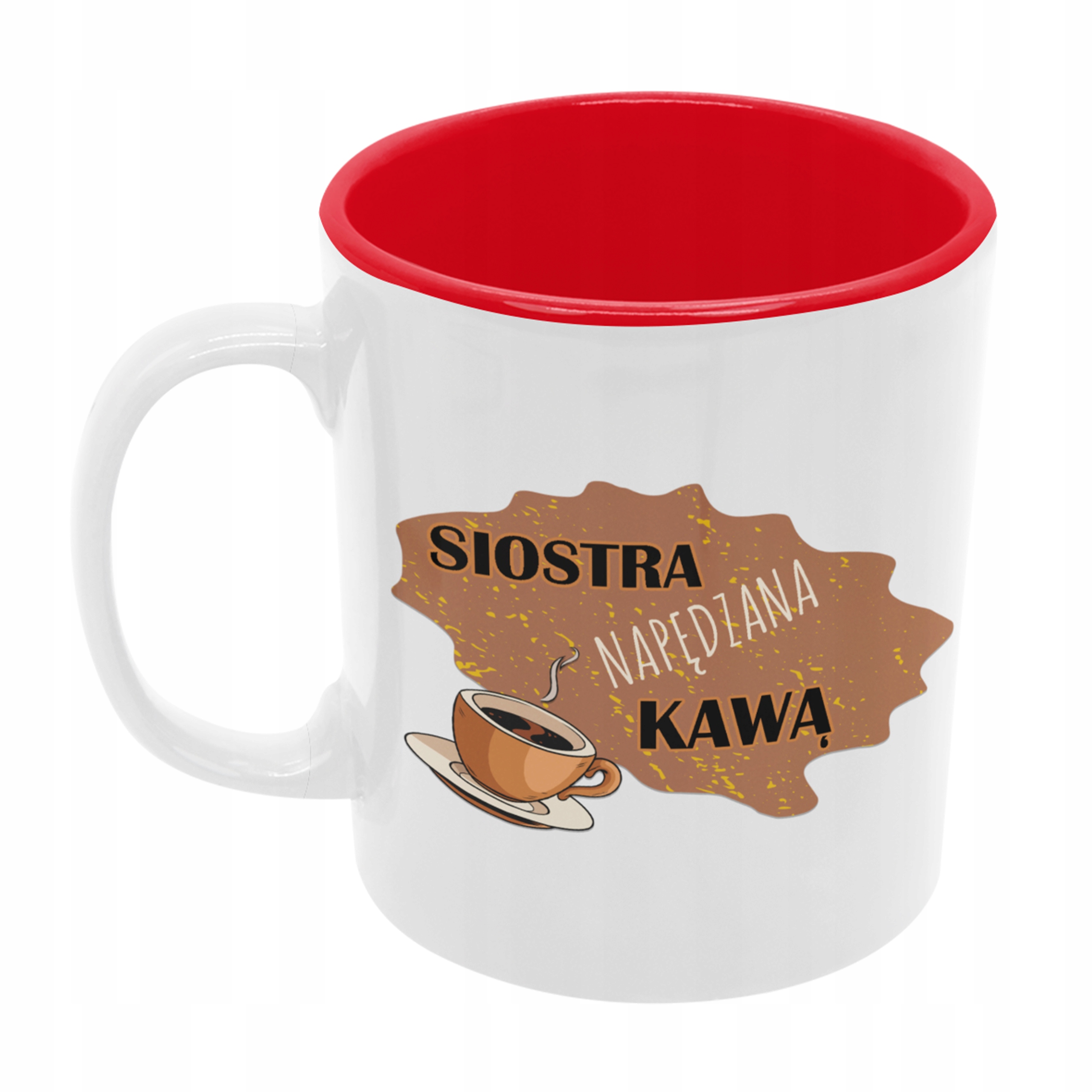 

Kubek Siostry siostra urodziny czerwony