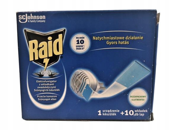 

Na komary Raid (Elektrofumigator +70 pasków)