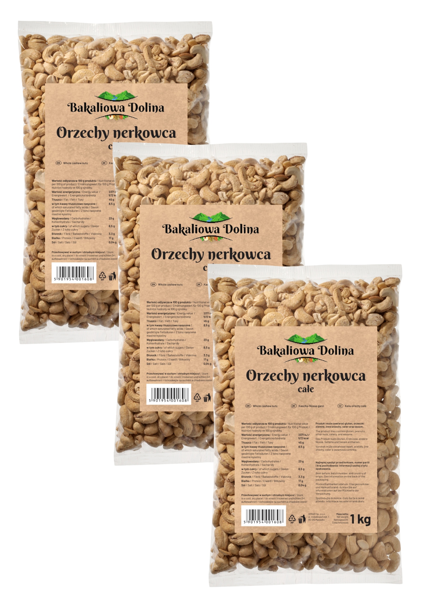 Levně Kešu Ořechy 3 Kg 3000 G Přírodní Čerstvé Zdravé Plné Vitamínů Vege