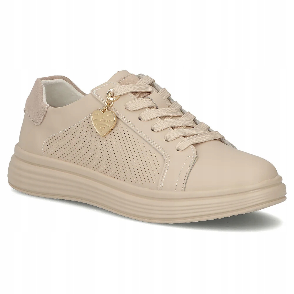 Buty damskie półbuty skórzane Filippo lekkie beżowe r.38