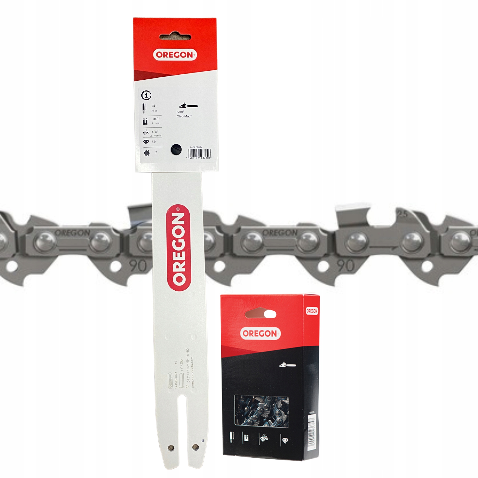 Komplet Prowadnica Z Łańcuchem Oregon 3/8X1,1mm 50 Ogniw 14" 35CM Do Stihl