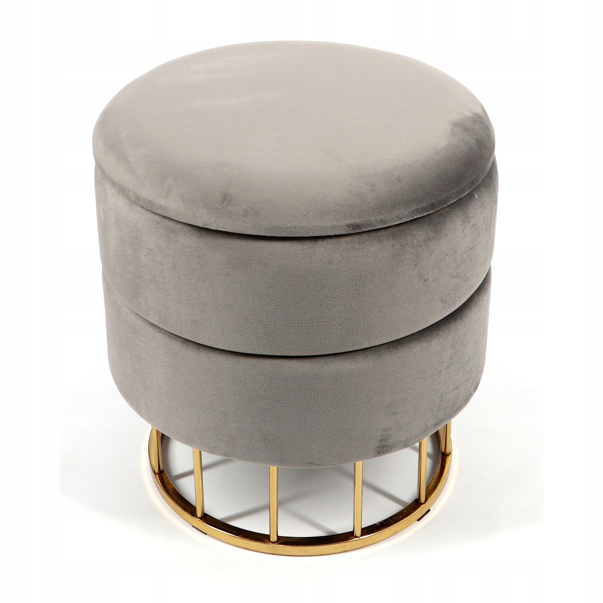 Pufa Welurowa Złota Szara Welur OTWIERANA 41cm Kod producenta MSP28GOLD/GREY