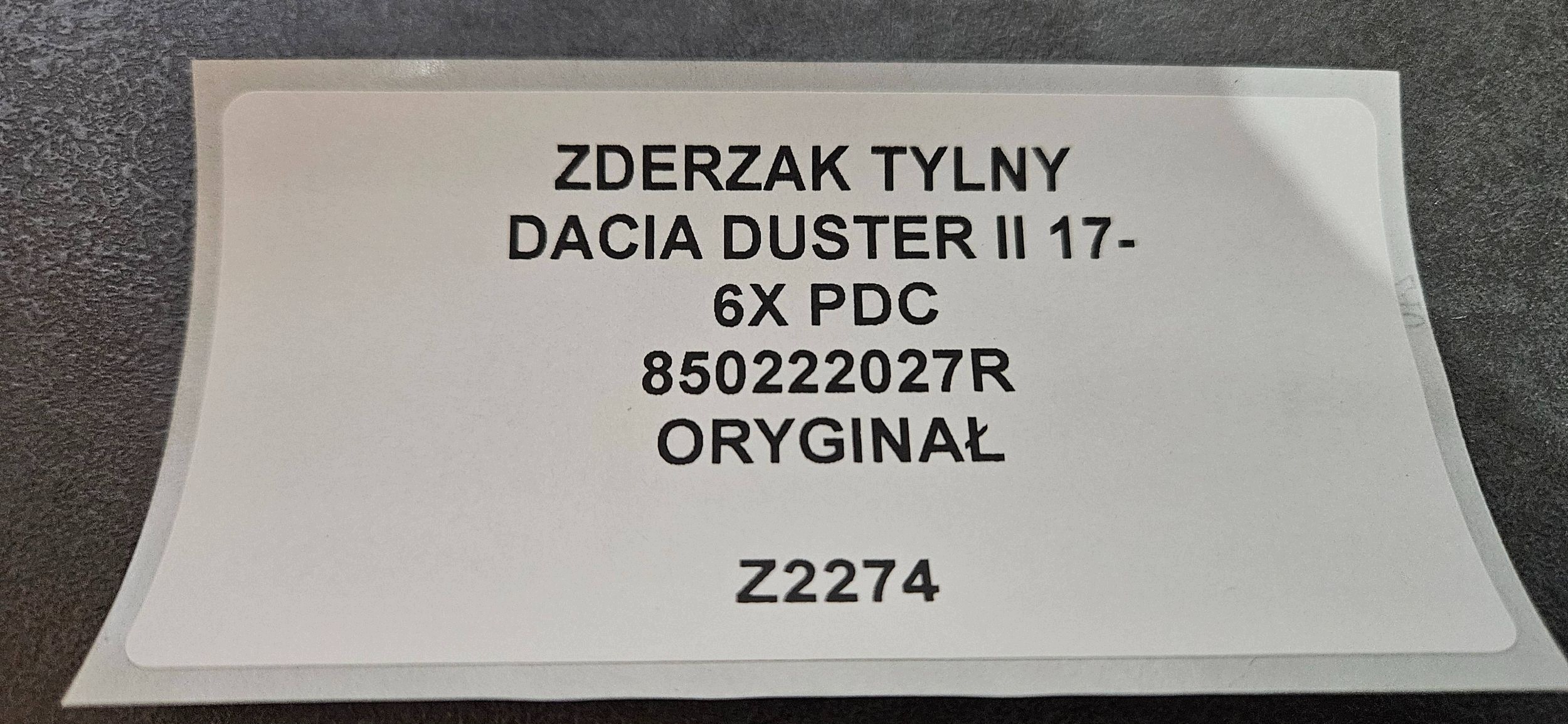 bumper rear DACIA DUSTER II 17- 6XPDC original 850222027R