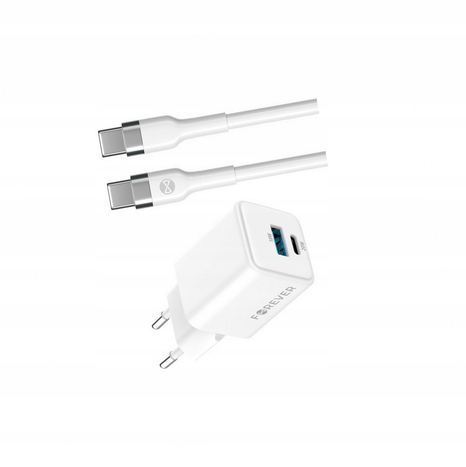 Szybka ładowarka GaN 20W 2 wejścia długim z kablem 2m do Samsung Galaxy A70