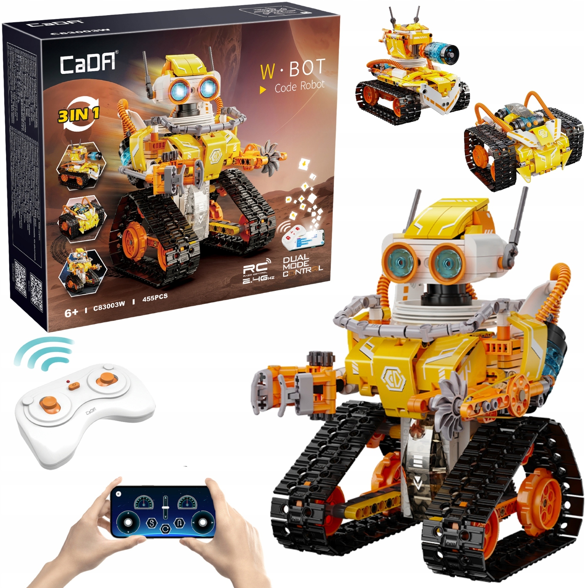 Robot Rc 3w1 Zdalnie Sterowany Kodowanie 455 El (C83003W)