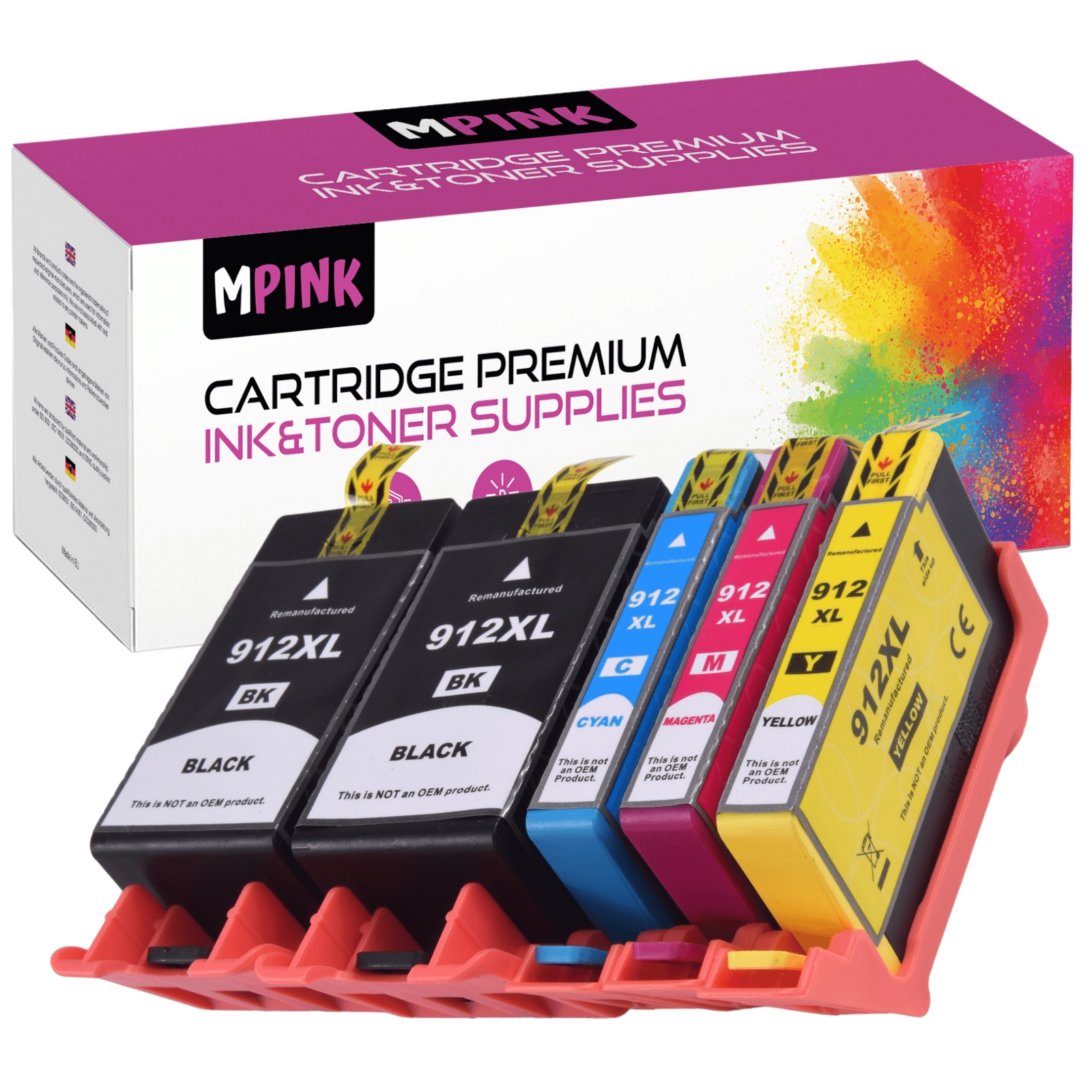 5 inkoustů pro Hp 912XL Officejet Pro 8010 8020 8024 8025 8022 8012 8013 8014