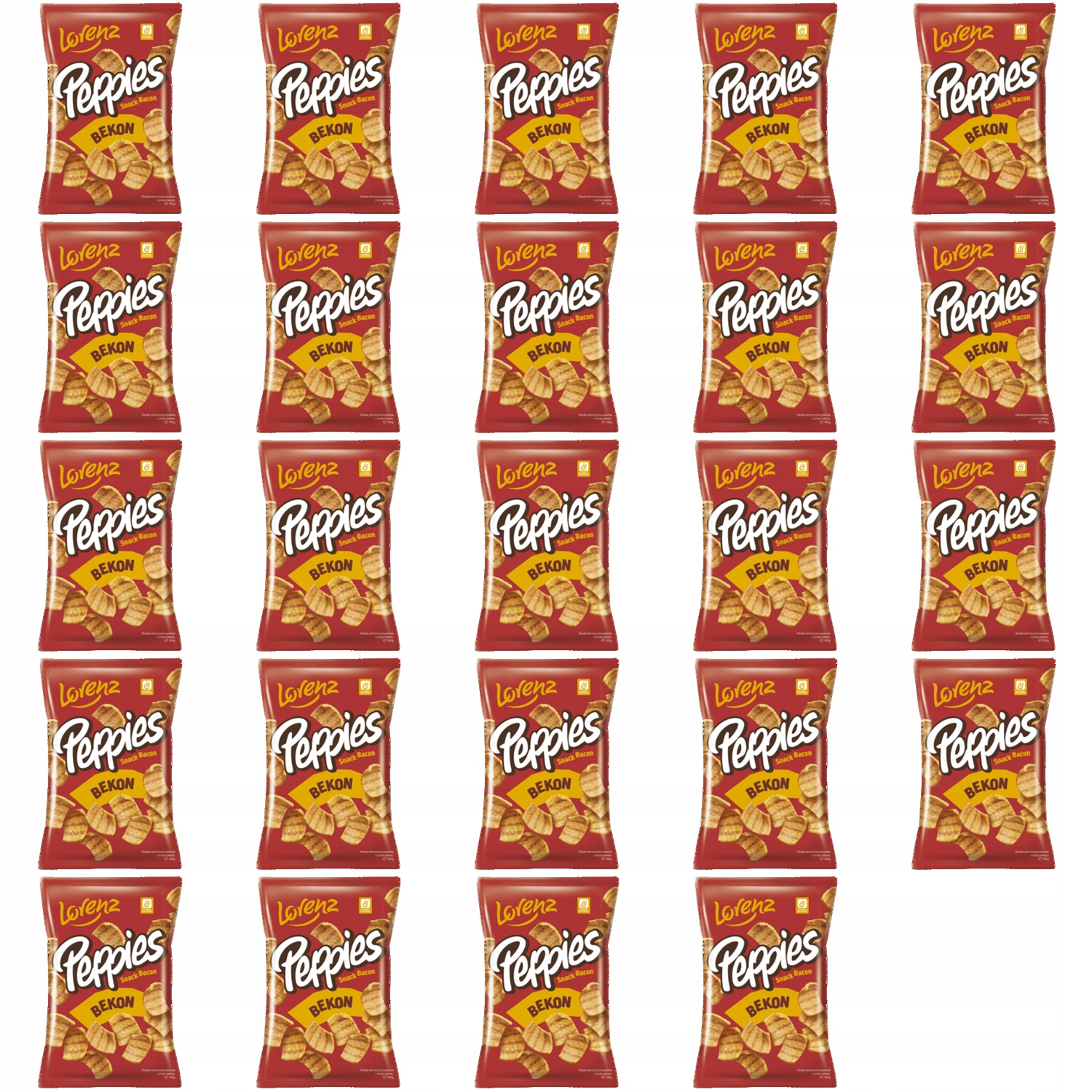 24x 100g Peppies prażynki bacon chrupkiKARTON