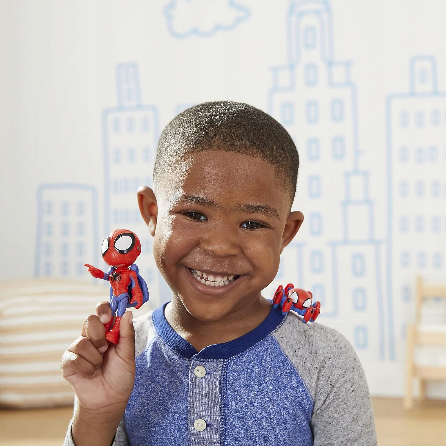 HASBRO figurka SPIDEY SPIDER-MAN F2243 Ruchoma Maska MARVEL Disney Junior Stan opakowania oryginalne