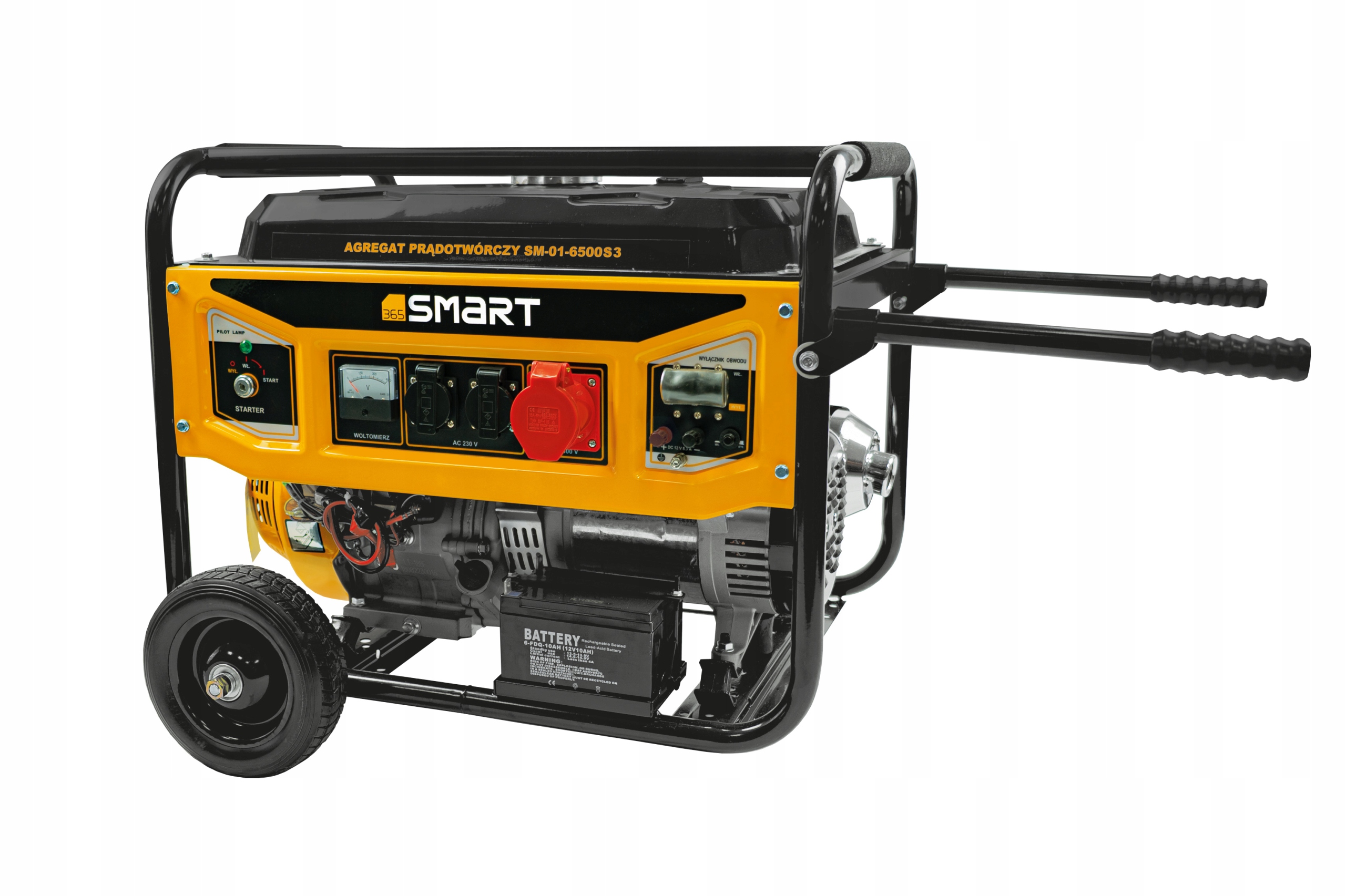 SMART Agregat Prądotworczy 3 fazowy 380V MIEDŹ Generator Prądu 5500 W 5kW Maksymalna moc 5500 W