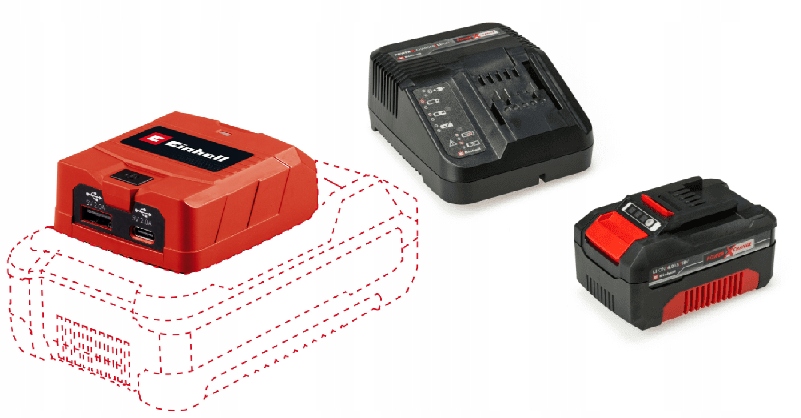 Einhell Usb Adaptér Baterie Tc-cp 18 Li Usb Sada Akumulátor 4,0AH Pxc 18V