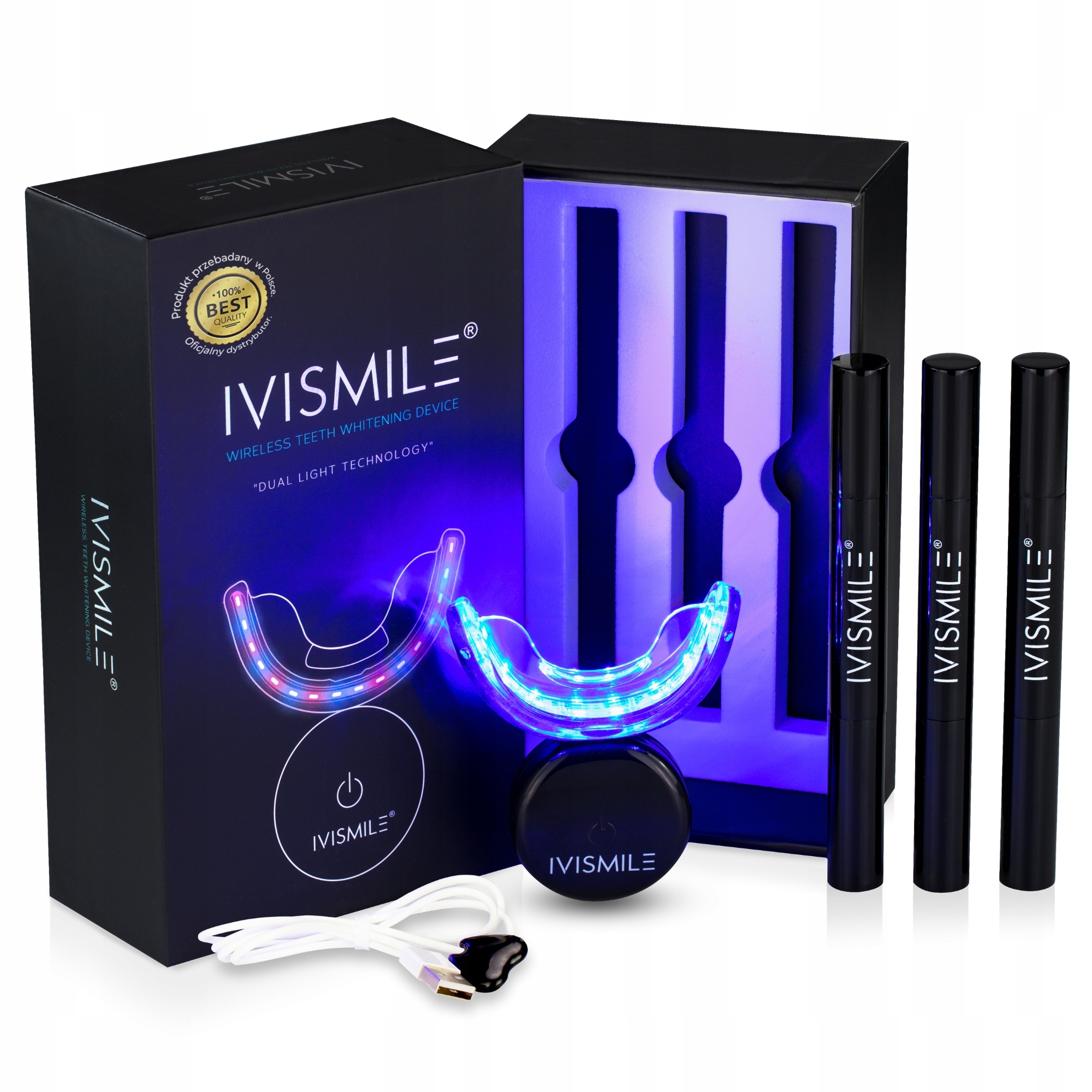 

Zestaw do wybielania zębów z lampą Led Ivismile