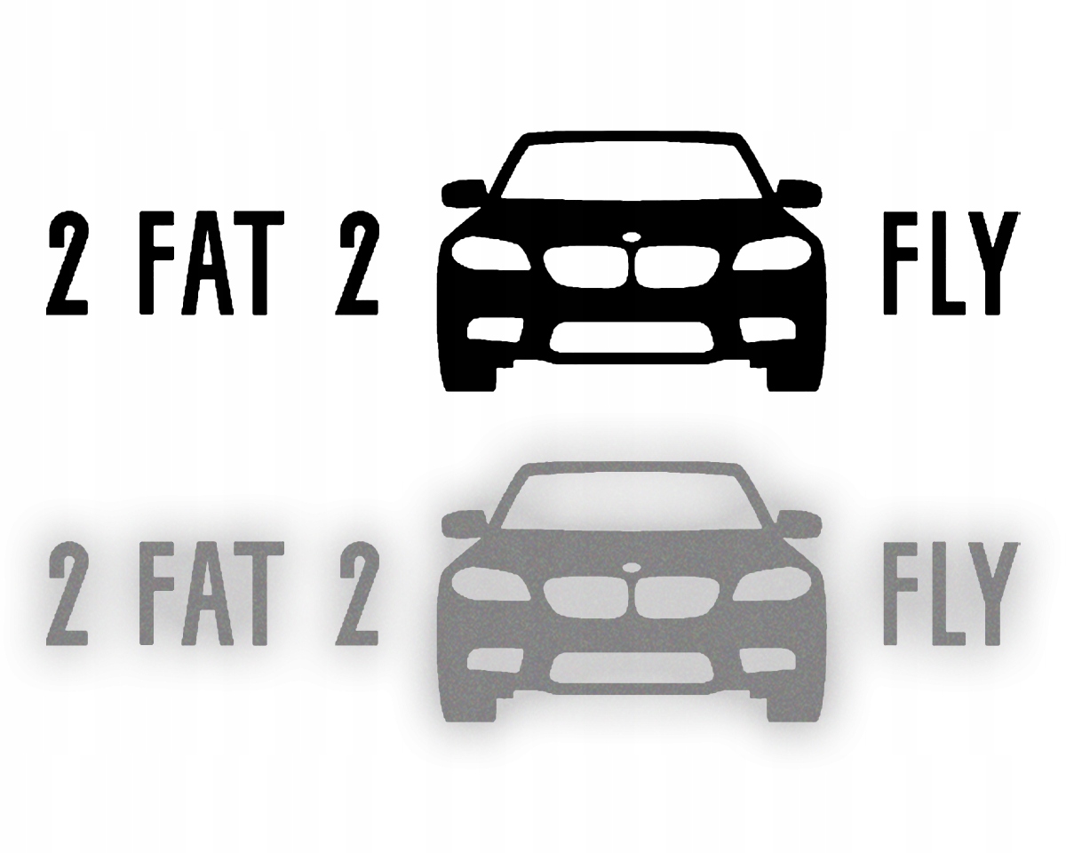 Naklejka 2FAT2FLY na samochód na auto ODBLASKOWA| HOLOGRAM