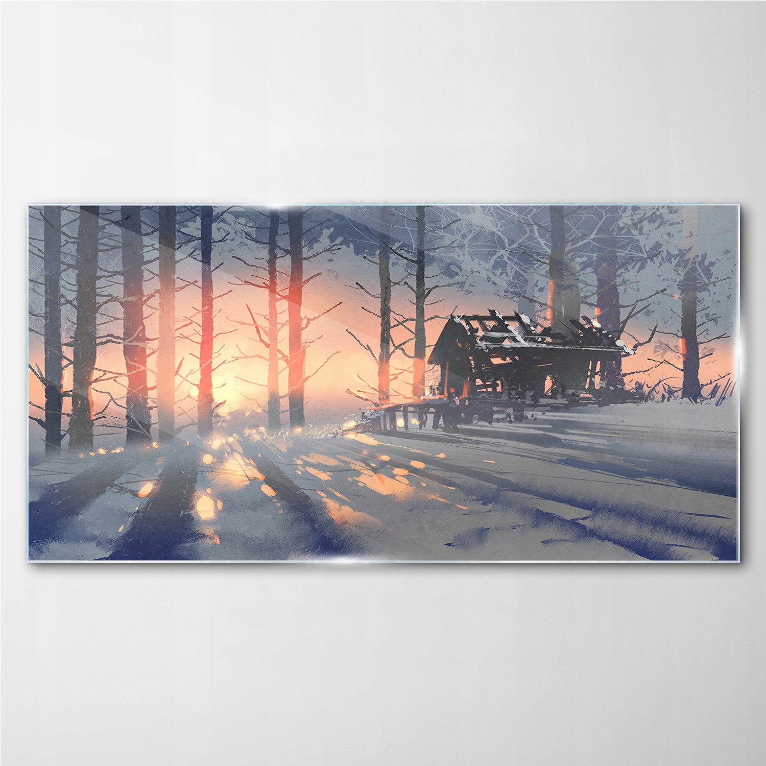 

Obraz szklany na ścianę Malarstwo drzewa 140x70 cm