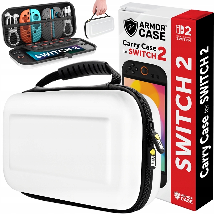 ETUI FUTERAŁ CASE WZMOCNIONY DO KONSOLI NINTENDO SWITCH 2 BIAŁE