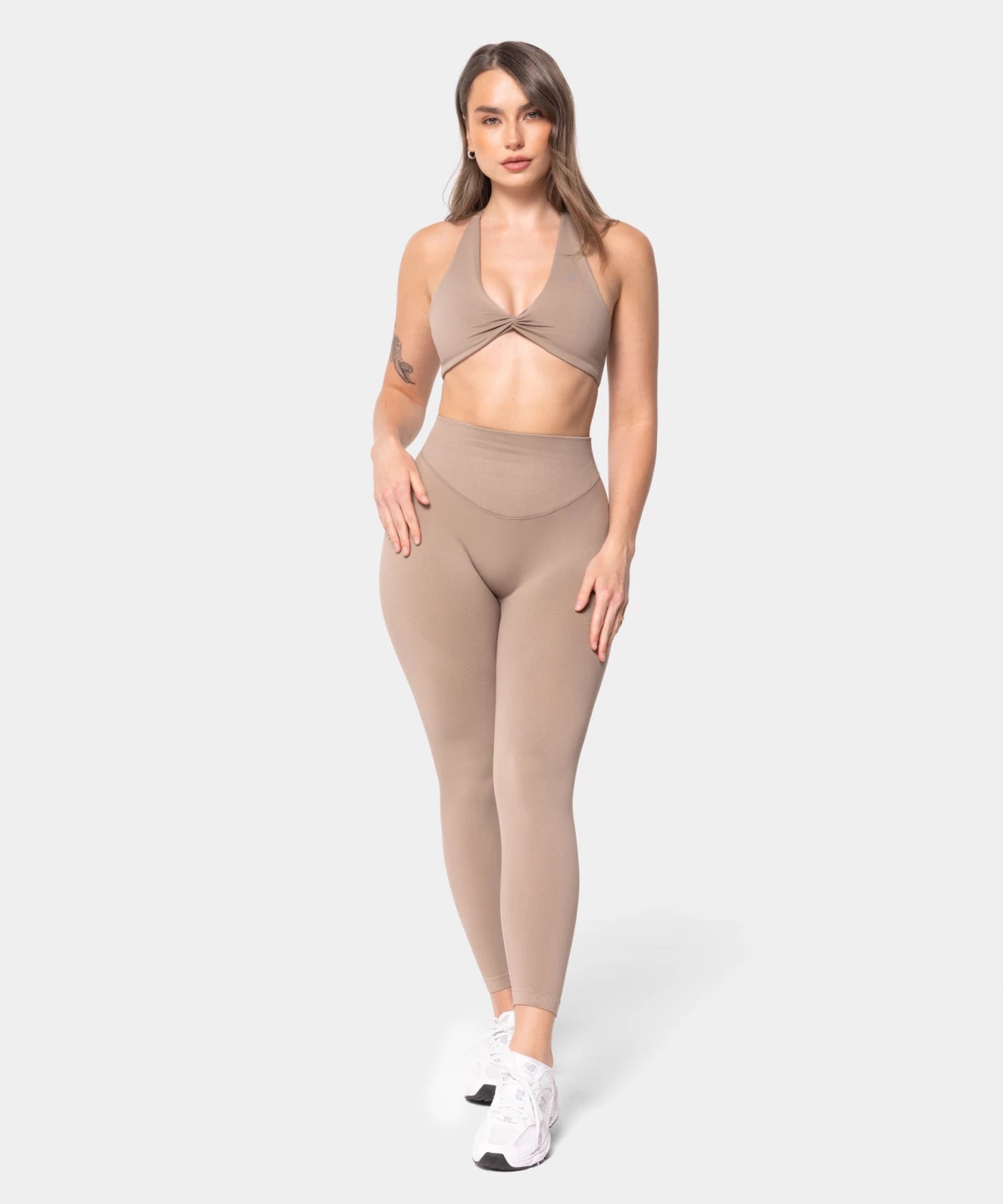 Carpatree Modelujące legginsy bezszwowe Fungi Beige, beżowe Accolade M