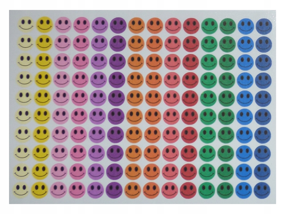 Naklejki emotki motywacyjne buźki 140 szt