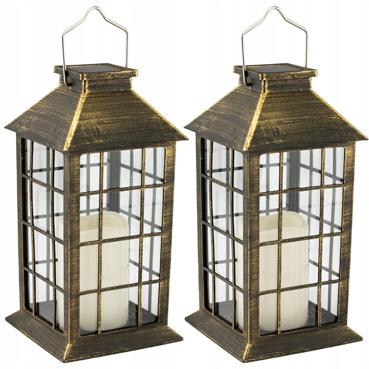 

2x Lampion Solarny Latarenka Ogrodowa Patyna