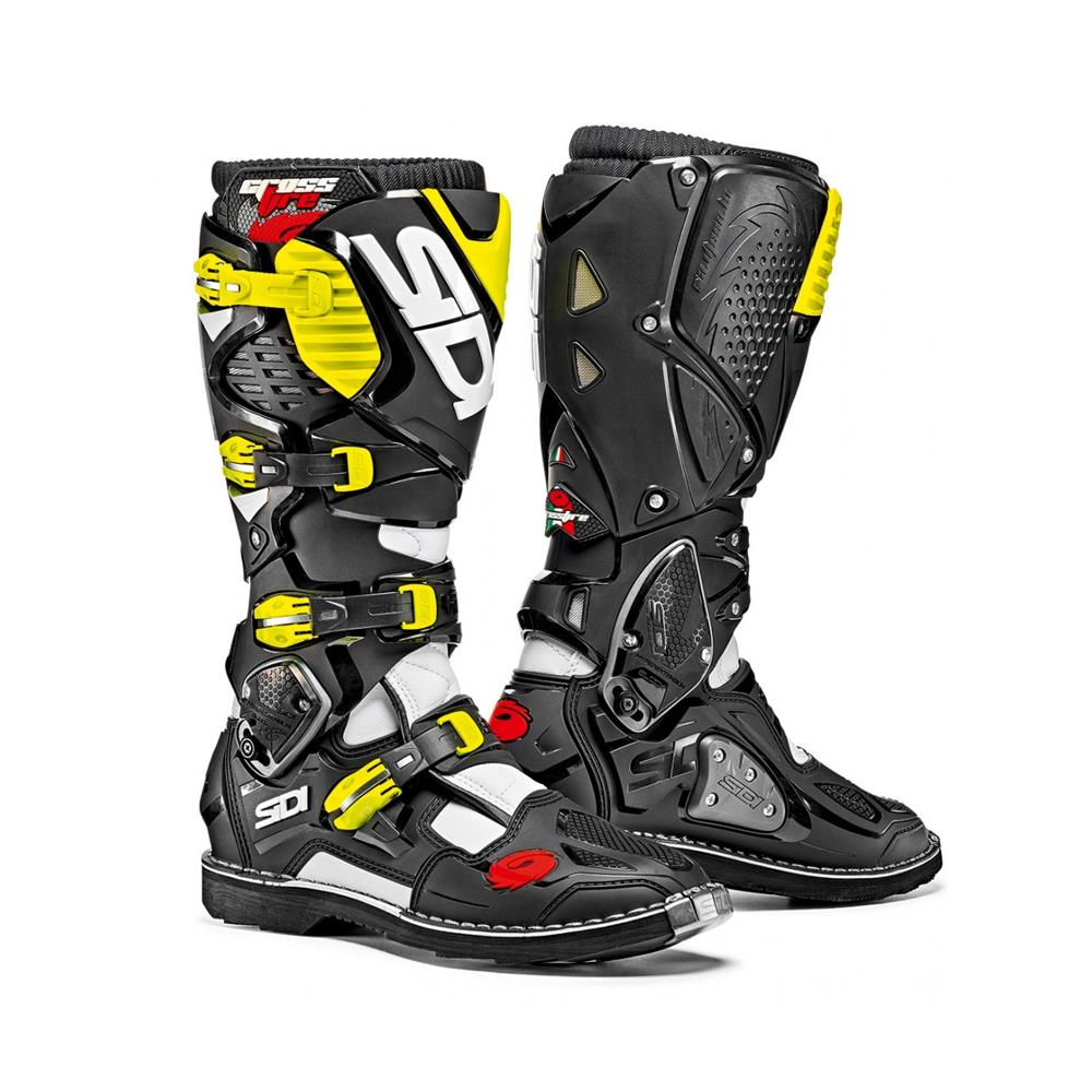 Sidi Crossfire 3 topánky bielo-čierne-fluo