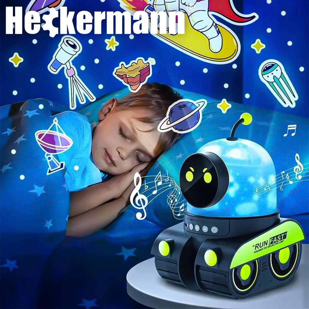 PROJEKTOR GWIAZD RZUTNIK LAMPKA NOCNA LED GŁOŚNIK BLUETOOTH ROBOT 12 WZORÓW Płeć chłopcy dziewczynki unisex