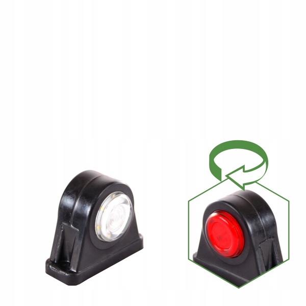 LAMPA 12 LED OBRYS BIAŁO-CZERWONA UNI BOCZNA